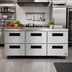 Thumbnail image #2 for Hoshizaki Steelheart 72-Inch Low-Profile Three-Section Undercounter Refrigerator with Six Drawers