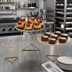 Thumbnail image #2 for American Metalcraft Geometric Gold Stainless Steel Buffet Riser Set, 3-Piece
