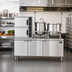 Thumbnail image #2 for Crown SCX-10-6-10 Two Compartment Steam Coil Convection Steamer with 6 & 10 Gallon Kettles