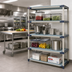 Thumbnail image #2 for MetroMax 4 All-Polymer 4-Shelf Open Grid Starter Shelving Unit, 48W x 24D x 74H