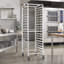Thumbnail image #2 for 20-Tier Round-Top End-Load Aluminum Bun Pan Rack with 5-Inch Swivel Casters