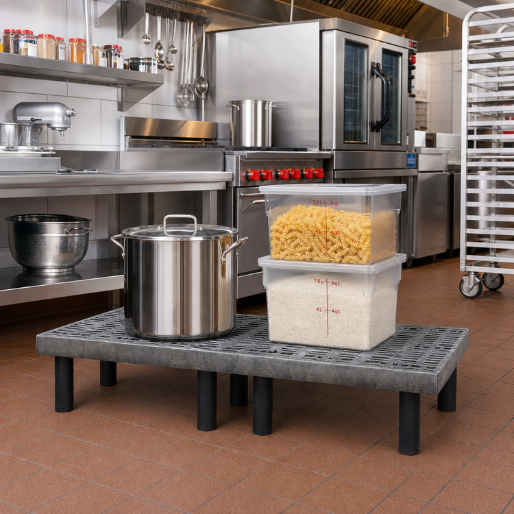 Product image #2 for Quantum Polyethylene Vented Dunnage Rack, 700 lb. Capacity