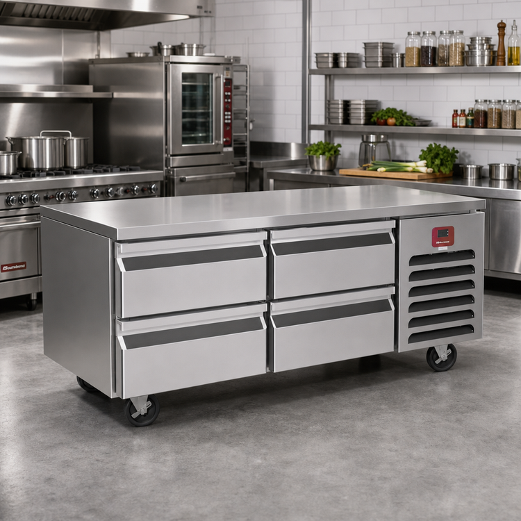 Product image #2 for Southbend Platinum Series 120-Inch Low-Height Self-Contained Freezer Base with 8 Self-Closing Drawers