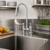 Thumbnail image #2 for T&S Brass B-0328-CR Deck-Mount Bar Faucet, 4 in. Centers, Gooseneck Spout, 2.2 GPM