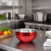 Thumbnail image #2 for Vollrath Round Double-Wall Insulated Serving Bowl, 1.7 Quart, Metallic Dazzle Red
