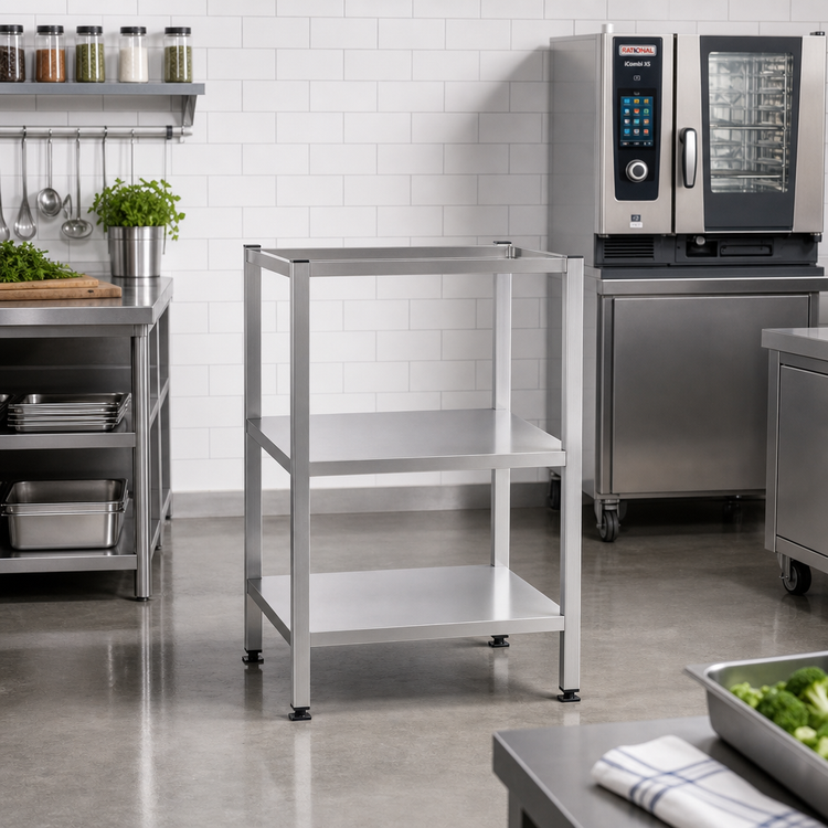 Product image #2 for RATIONAL Stand I Stationary Open-Sided Stainless Steel Oven Stand for XS
