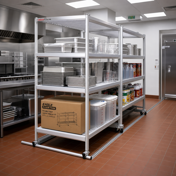 Product image #2 for Eagle Group Floor-Trak Double-Deep 9 Ft. Aluminum Floor Track Kit
