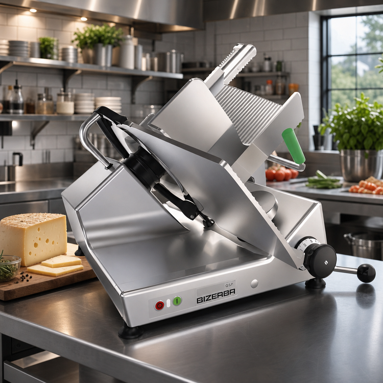 Product image #2 for Bizerba Manual Heavy-Duty Illuminated Safety Slicer with 13-Inch Grooved Cheese Blade