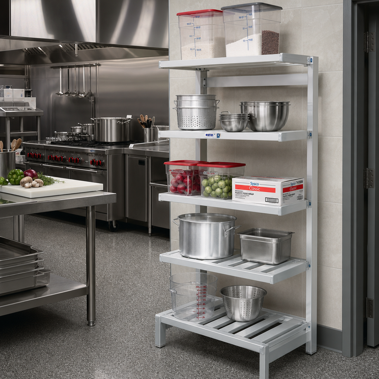 Product image #2 for Channel TT2048 Tubular Cantilever Shelving Unit, Aluminum