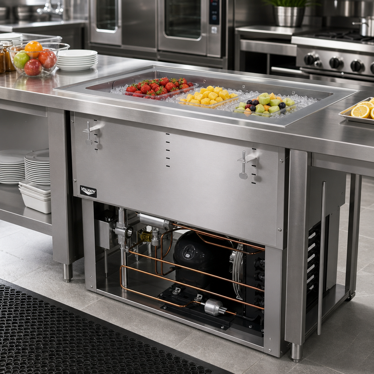 Product image #3 for Vollrath 1-Well Hot/Cold/Frozen Drop-In Food Well with Auto-Drain, 120V