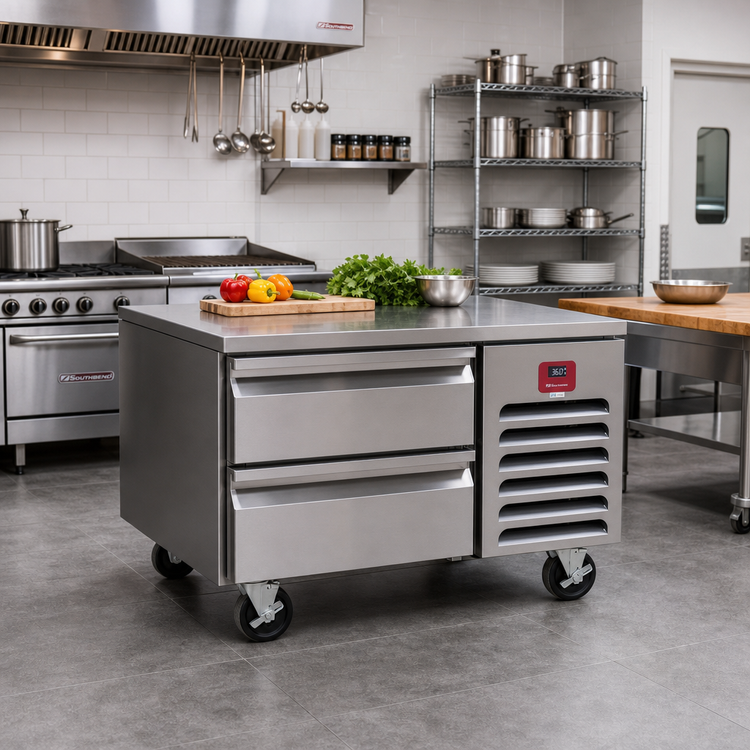Product image #2 for Southbend Platinum Series 84-Inch Low-Height Remote Refrigerated Base with 6 Self-Closing Drawers