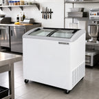 Thumbnail image #2 for Beverage Air NC34HC-1-W Freestanding Slant-Top Novelty Case Freezer, 5.67 cu. ft., Two Glass Lids, White