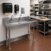 Thumbnail image #2 for John Boos Freestanding Stainless Steel Multi-Station Hand Wash Sink, 40 x 19-5/8 Inch, 5-Inch Deep Bowl, 2 Single Faucet Holes