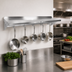 Thumbnail image #2 for John Boos Stallion 72 Inch W x 12 Inch D Wall-Mounted Stainless Steel Pot Rack Shelf with 6 Hooks