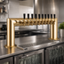 Thumbnail image #2 for Perlick Pass-Thru Glycol-Cooled Countertop Draft Beer Tower, 46 Inch W x 14 Inch H, 10 Faucets, Tarnish-Free Brass Finish