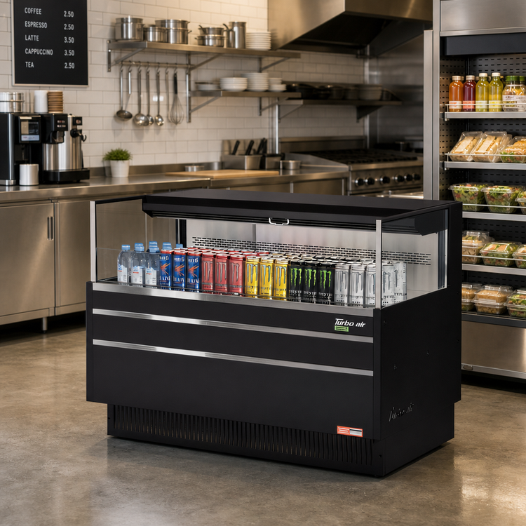 Product image #3 for Turbo Air 48-Inch Horizontal Open Display Merchandiser, Low-Profile, 6.3 Cu. Ft., Self-Contained Refrigeration