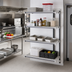 Thumbnail image #2 for Cambro Camshelving Elements XTRA 4-Shelf Stationary Add-On Polymer Shelving Unit, 24 x 30 x 84 Inches, Speckled Gray