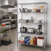 Thumbnail image #2 for Quantum 4-Tier Wire Shelving Unit, 36W x 18D x 72H, Chrome-Plated