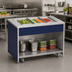 Thumbnail image #2 for Atlas Metal INFIC-5 Mobile Ice Cooled Cold Food Unit with Open Cabinet Base, 5-Pan Capacity