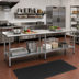 Thumbnail image #2 for Eagle Group Budget Series 120 Inch x 30 Inch Stainless Steel Work Table with 1-1/2 Inch Rear Up-Turn and Undershelf