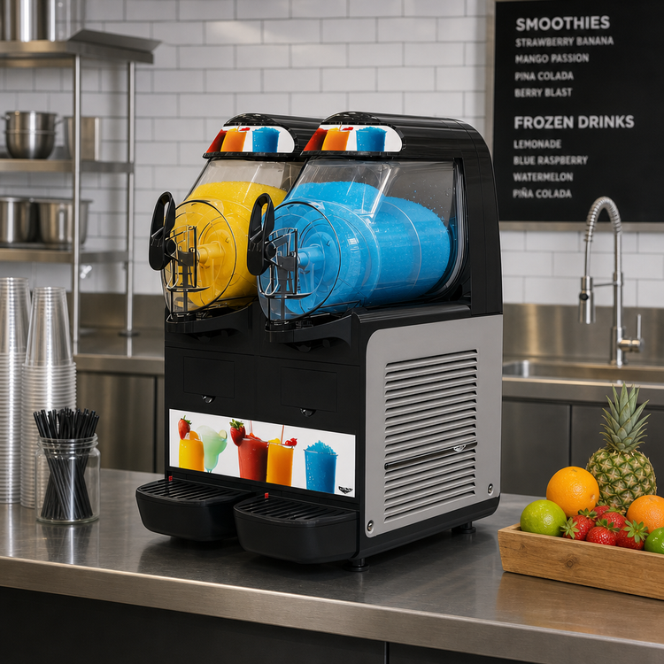 Product image #2 for Vollrath VCBA128-302 Countertop Frozen Beverage Granita Machine, 2 Bowls, 220-240V