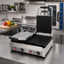 Thumbnail image #2 for Eurodib Commercial Double Countertop Electric Panini Grill with Left Flat and Right Ribbed Cast Iron Plates