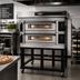 Thumbnail image #2 for Moretti Forni serieS Evolution S100E 2-Deck Modular Electric Pizza Deck Oven with Stand