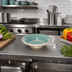 Thumbnail image #3 for Carlisle Grove 4.5 oz Aqua Melamine Fruit Bowl, 5 Inch Diameter