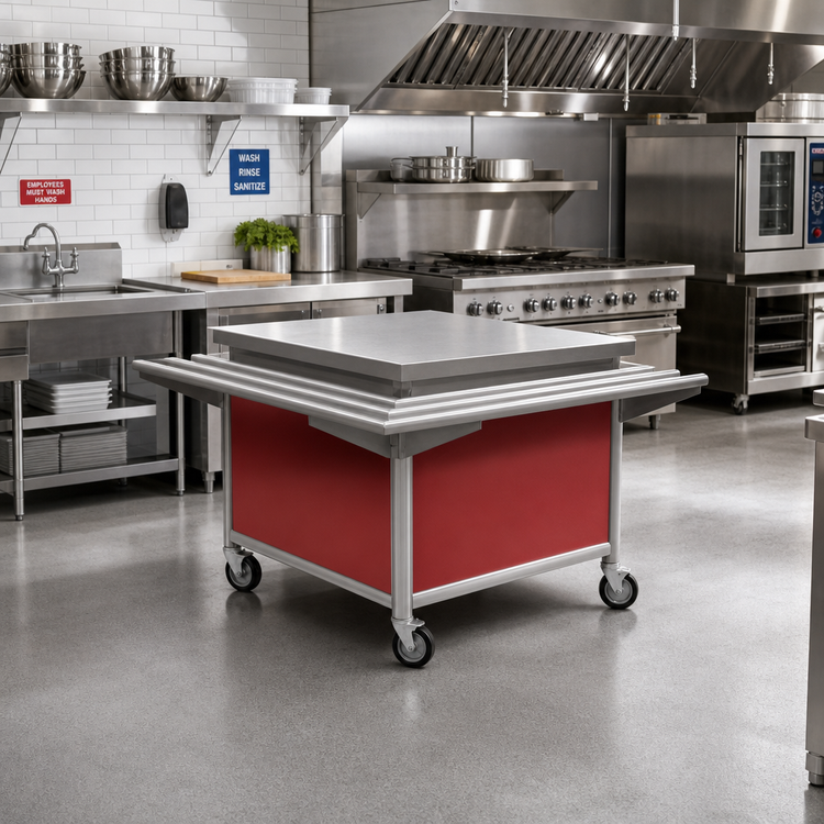 Product image #2 for Eagle Group Director's Choice Mobile Outside Corner Transition Unit, 34-Inch Working Height, Stainless Steel Top