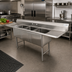 Thumbnail image #2 for Advance Tabco 3-Compartment Fabricated Sink with Dual 18-Inch Drainboards, 18 x 18 x 14-Inch Bowls, 16-Gauge 304 Stainless Steel