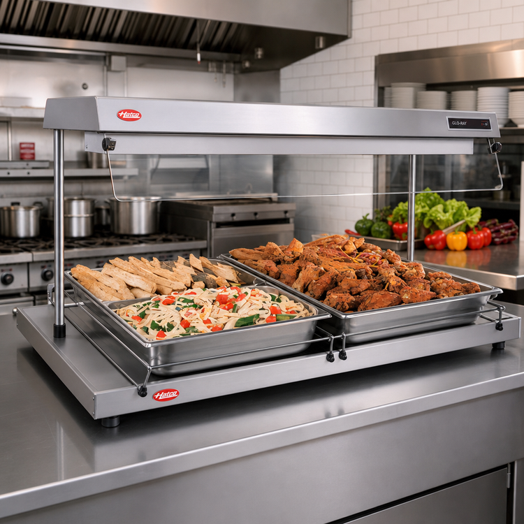 Product image #2 for Hatco Glo-Ray Free-Standing Heated Shelf, 42 Inch W x 23-1/2 Inch D, Stainless Steel Top, Aluminum Base