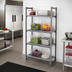 Thumbnail image #2 for Cambro Camshelving Basics Plus 4-Tier Vented Stationary Starter Shelving Unit, 21 x 48 x 64 Inches, Brushed Graphite