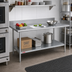 Thumbnail image #2 for Duke 84-Inch x 30-Inch Stainless Steel Work Table with 5-Inch Riser and Galvanized Undershelf