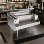 Thumbnail image #2 for John Boos Slim-Line UBJB-2742-CP10 42-Inch Stainless Steel Jockey Box Bar Ice Bin with 10-Circuit Cold Plate