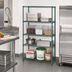 Thumbnail image #2 for Quantum 42 x 14 x 74-Inch 4-Shelf Wire Shelving Starter Kit, Stationary, Green Epoxy Antimicrobial Finish