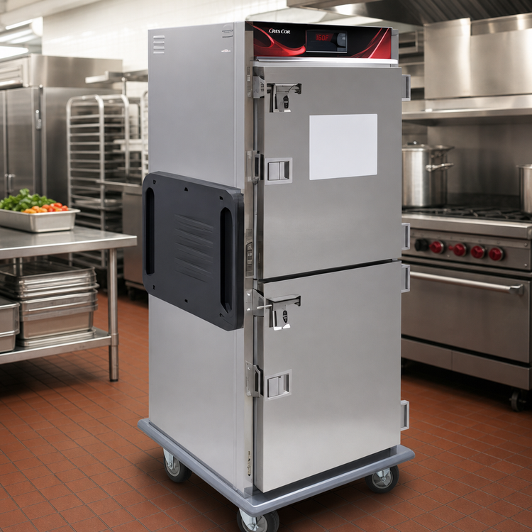 Product image #2 for Cres Cor Mobile Insulated Heated Holding Cabinet with Dutch Doors, 9 Full-Size Sheet Pan Capacity, 120V