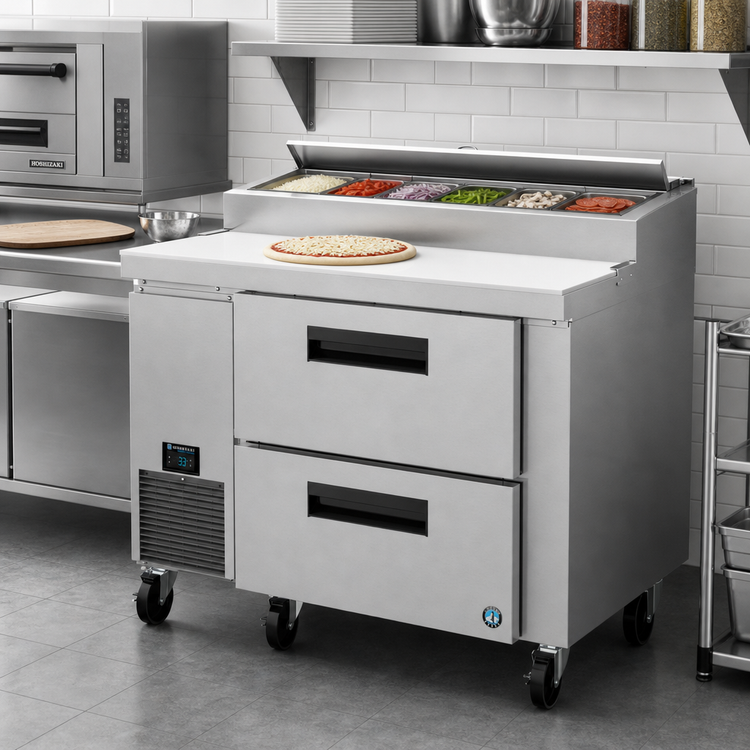 Product image #2 for Hoshizaki Steelheart 46-Inch One Section Pizza Prep Table with 2 Drawers