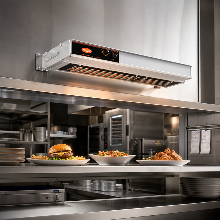 Product image #2 for Hatco Glo-Ray 60" Lighted Dual Infra-Black Strip Heater with 3" Spacer