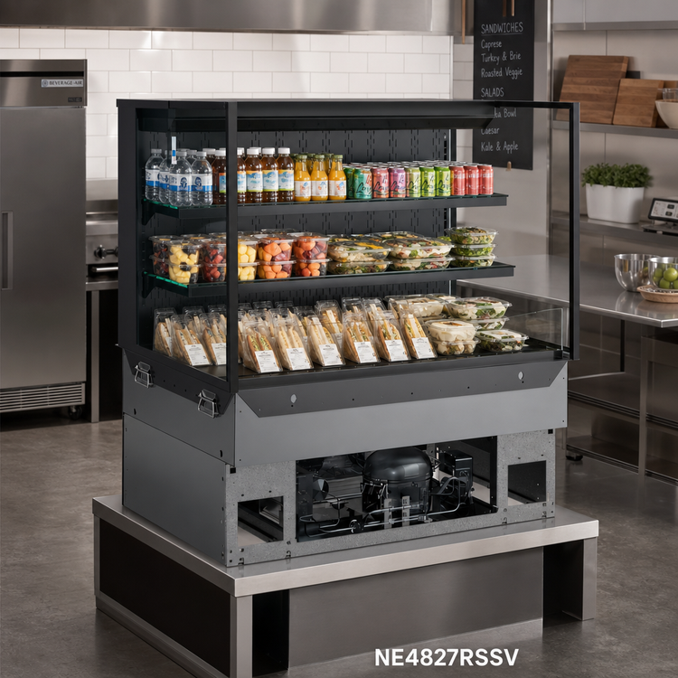 Product image #2 for Reveal® Self-Service Refrigerated Slide-In Counter Case, 47-3/4-Inch Wide, Breeze-E Self-Contained