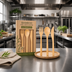 Thumbnail image #2 for Bamboo Fork, Knife & Spoon Flatware Set