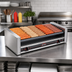 Thumbnail image #2 for Roll-A-Grill Slanted Chrome Hot Dog Roller Grill, 27-Dog Capacity, 10 Rollers, 220V