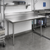 Thumbnail image #2 for Eagle Group Straight Clean Dish Table, 48 x 30 Inches, Left-to-Right, 16/304 Stainless Steel Top
