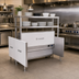 Thumbnail image #2 for Randell RCL-70.5 Modular Chef Service Counter Left Section with Plate Storage Cabinet, Double Overshelf, and Wing Wall