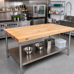 Thumbnail image #2 for John Boos BKSC35O Edge-Grain Wood Baker's Table Top, 84 x 60 x 2-1/4 Inch, Northern Hard Rock Maple, Penetrating Oil Finish