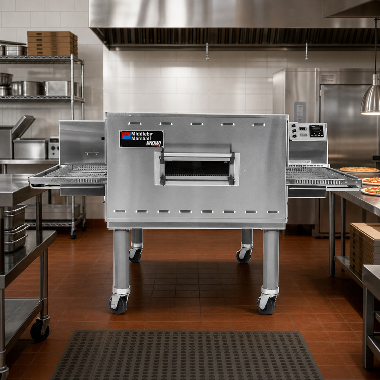 Product image #2 for Middleby Marshall PS638EV-CO Single Deck Impingement PLUS Ventless Electric Conveyor Oven, 38" Chamber, 240V