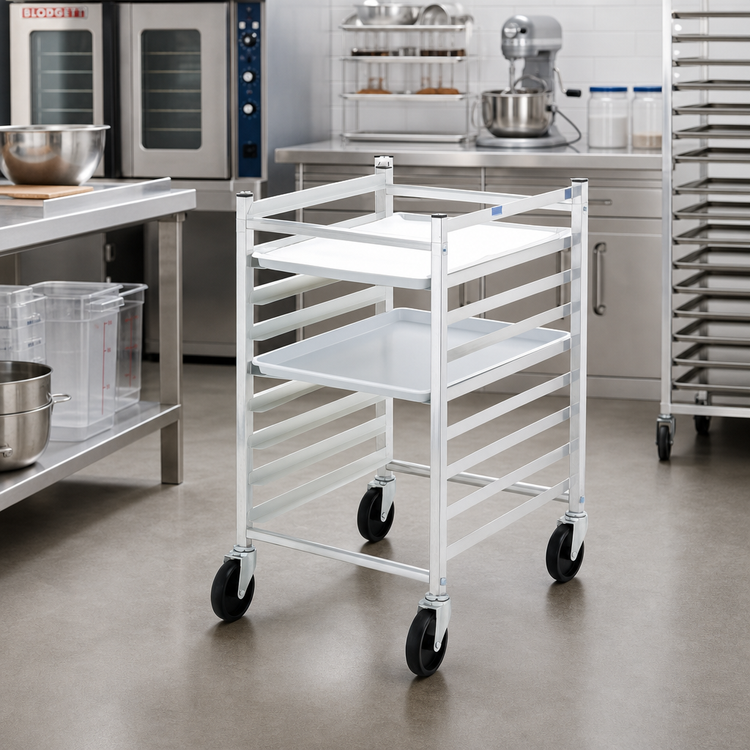 Product image #2 for Channel Manufacturing 425AKD Half-Height Knock-Down Aluminum End-Load Bun Pan Rack with Casters