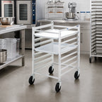 Thumbnail image #2 for Channel Manufacturing 425AKD Half-Height Aluminum End-Load Bun Pan Rack, 9 Full-/18 Half-Pan Capacity, 3-Inch Spacing, with Casters