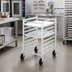 Thumbnail image #2 for Channel Manufacturing 425AKD Half-Height Knock-Down Aluminum End-Load Bun Pan Rack with Casters