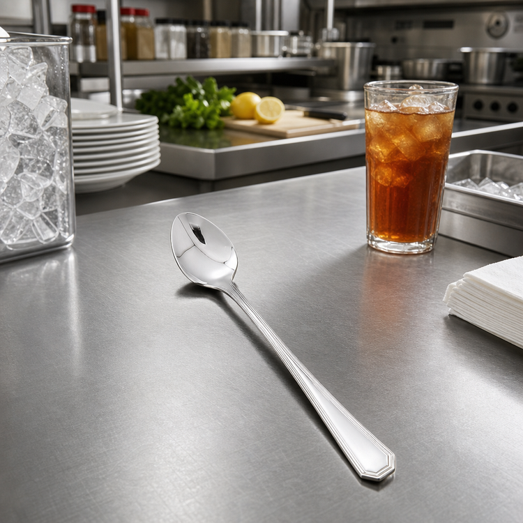 Product image #3 for Winco Victoria 7-1/2 Inch Iced Tea Spoon, 18/8 Stainless Steel, Extra Heavyweight, Mirror Finish