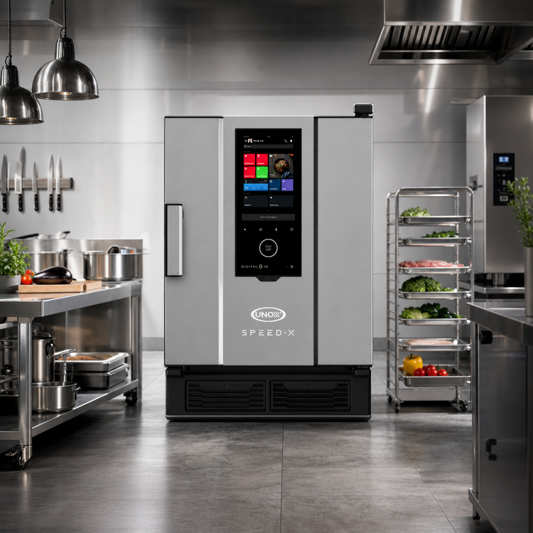Product image #2 for UNOX SPEED-X Self-Washing Electric Combi Speed Oven, Floor Model, 5 or 10 GN 2/3 Tray Capacity